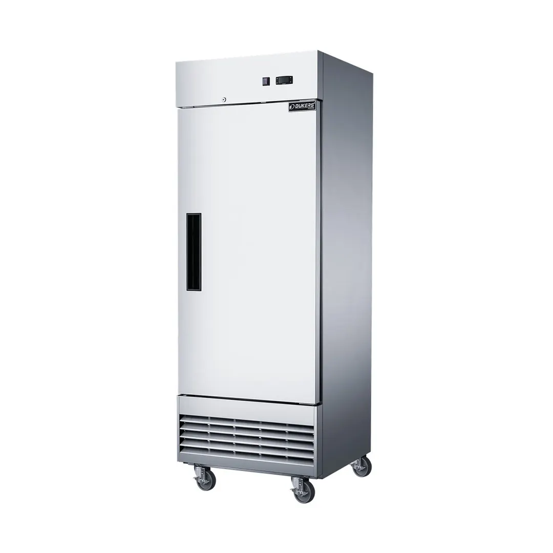 Dukers Appliance Co D28EF 28" 1-Solid Door Reach-In Freezer, Bottom Mounted, Stainless Steel, 16 cu. ft.
