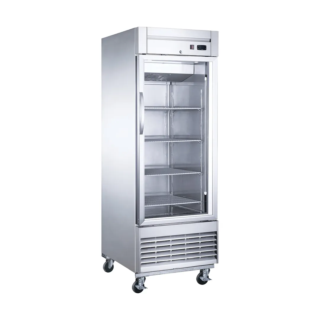 Dukers Appliance Co D28F-GS1 28" 1-Glass Door Reach-In Freezer, Bottom Mount, 17.79 cu. ft.