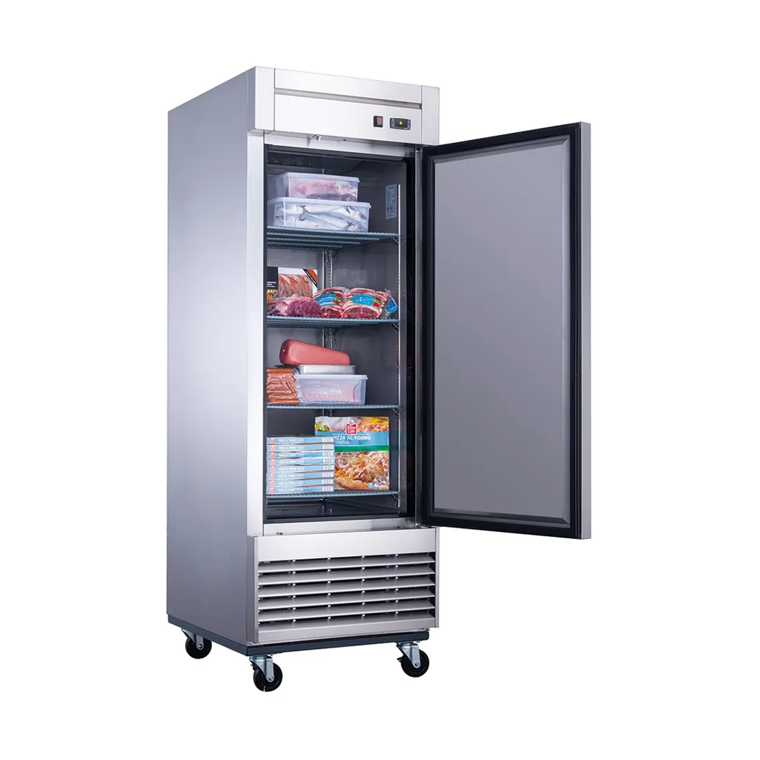 Dukers Appliance Co D28F 28" 1-Solid Door Reach-In Freezer, Bottom Mount, 17.79 cu. ft., Stainless Steel