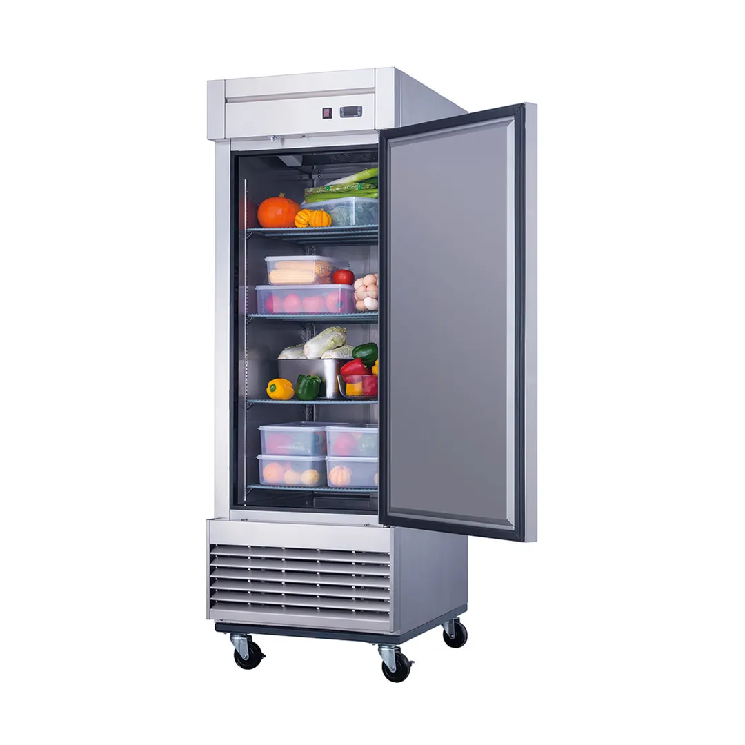 Dukers Appliance Co D28F 28" 1-Solid Door Reach-In Freezer, Bottom Mount, 17.79 cu. ft., Stainless Steel