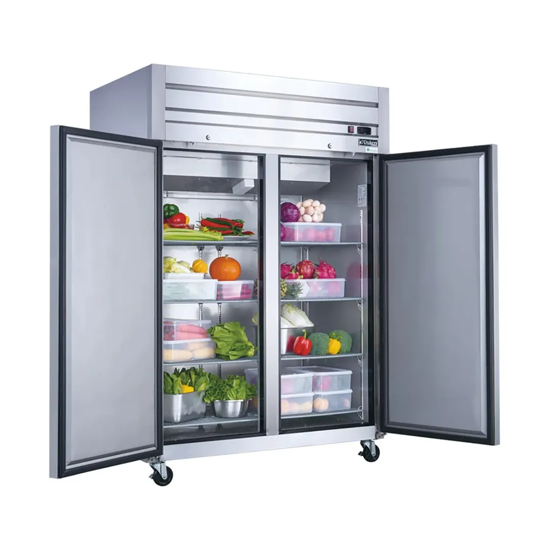 Dukers Appliance Co D55AF 55" 2-Solid Door Reach-In Freezer, Top Mounted, 41.73 cu. ft.