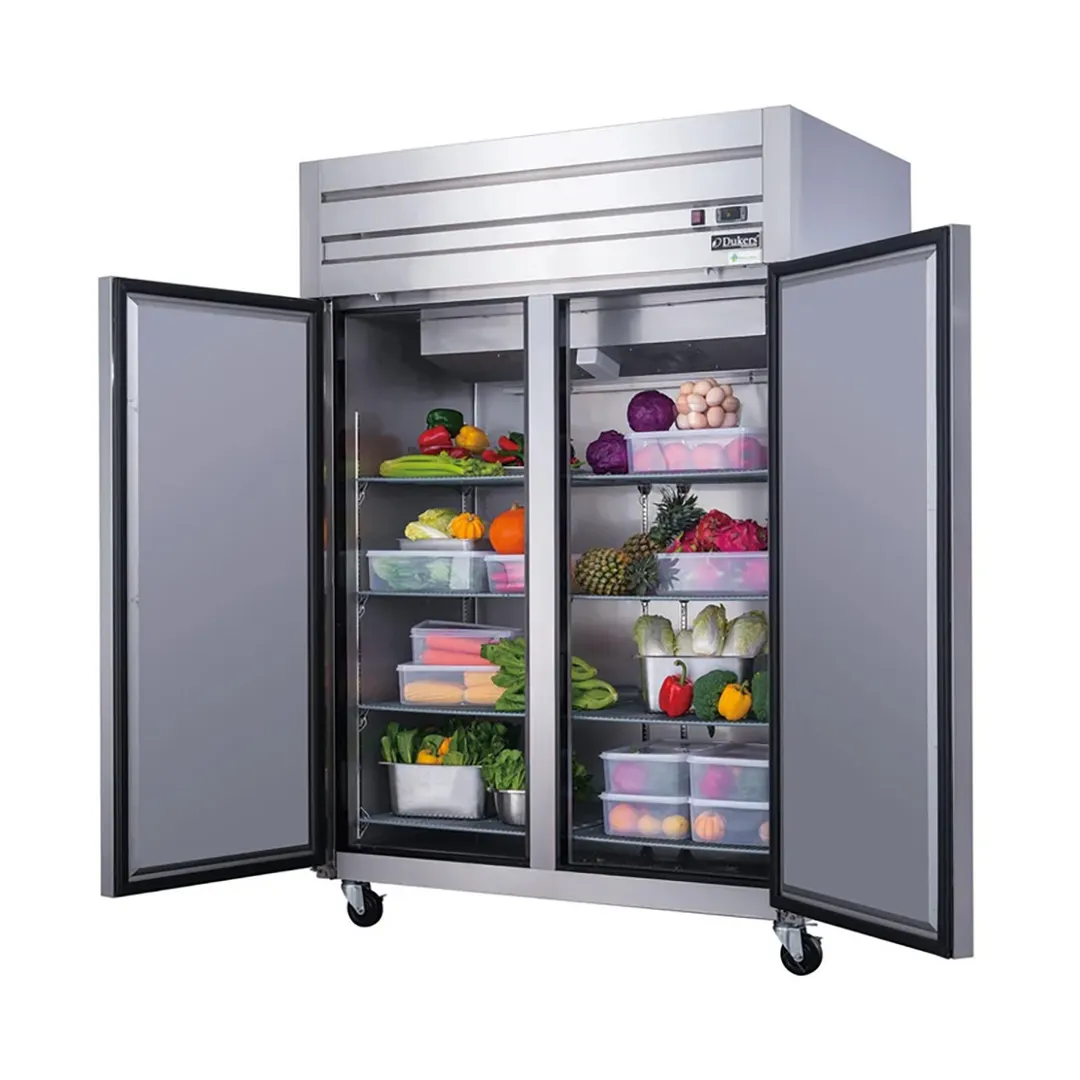 Dukers Appliance Co D55AF 55" 2-Solid Door Reach-In Freezer, Top Mounted, 41.73 cu. ft.