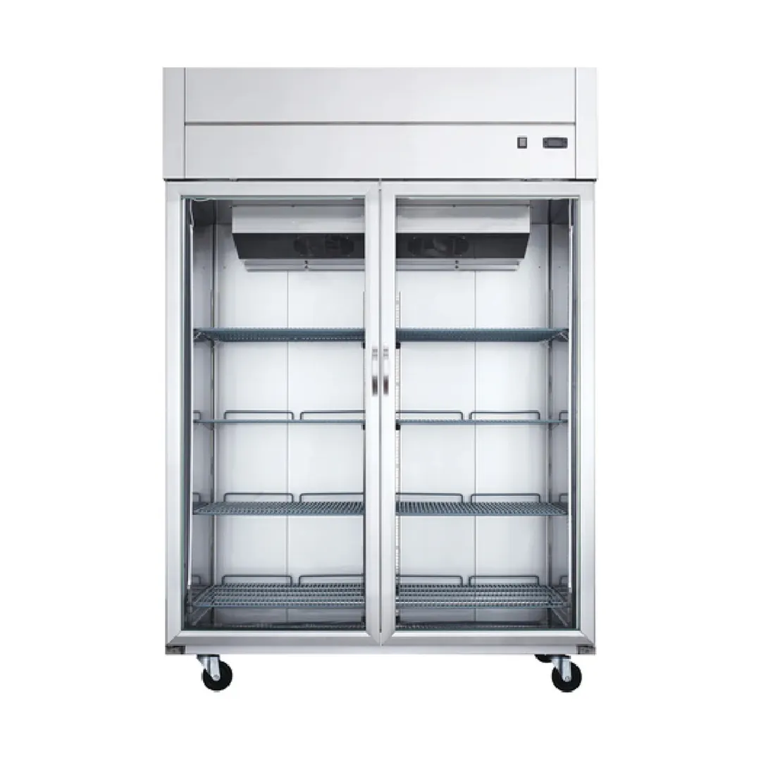 Dukers Appliance Co D55AR-GS2 55" 2-Glass Door Reach-In Refrigerator, Top Mount, 41.73 cu. ft.