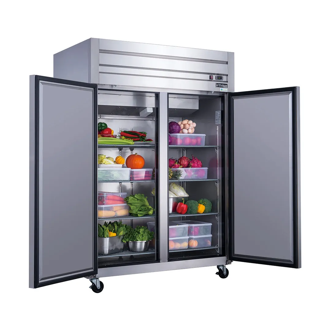 Dukers Appliance Co D55AR 55" 2-Solid Door Reach-In Refrigerator, Top Mount, 41.73 cu. ft.