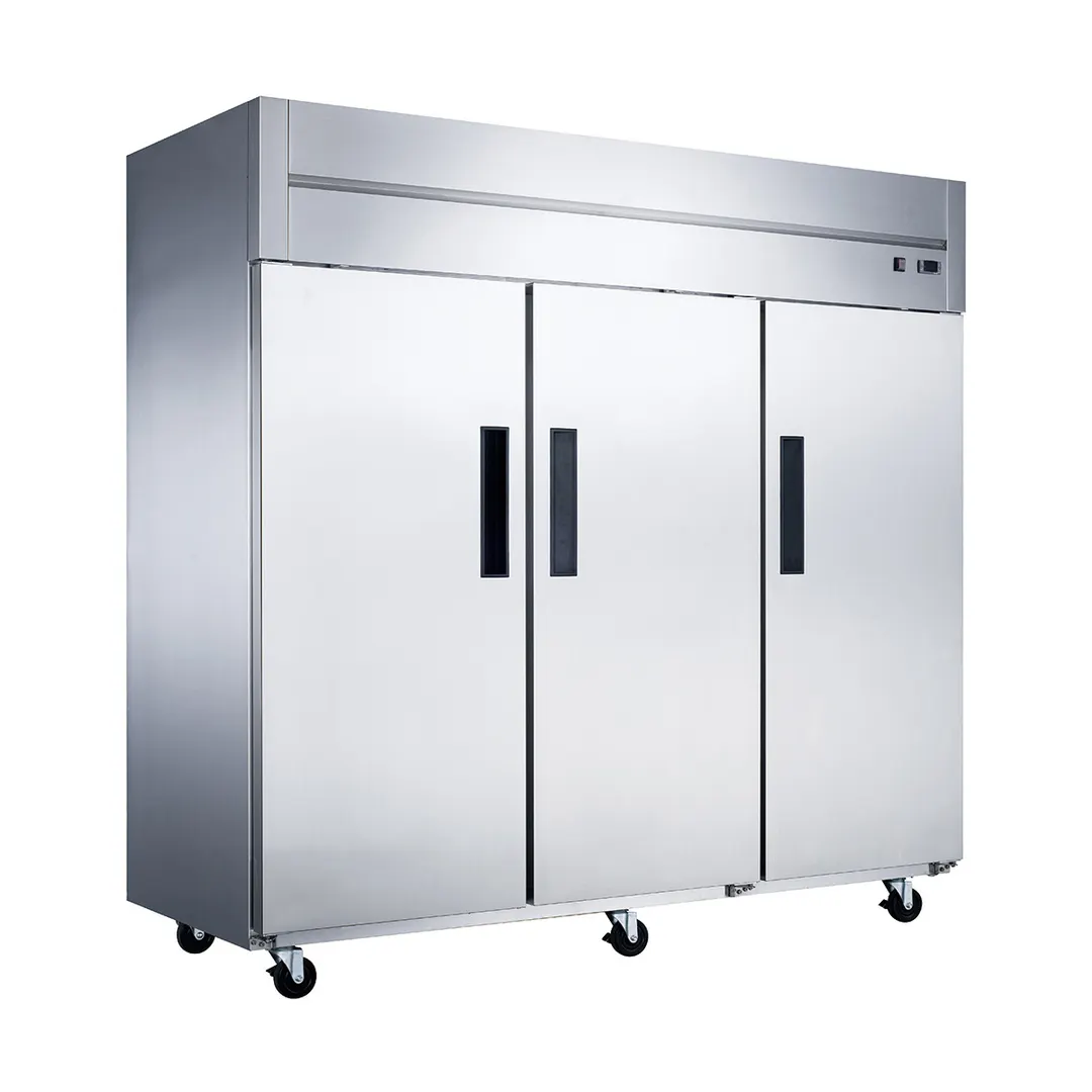 Dukers Appliance Co D83AR 82" 3-Solid Door Reach-In Refrigerator, Top Mount, 64.80 cu. ft.