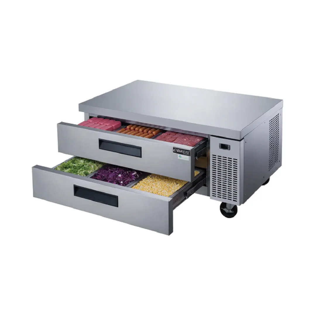 Dukers Appliance Co DCB52-D2 52" 2 Drawers Refrigerated Chef Base, All Stainless Steel