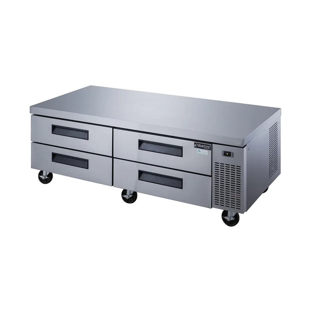 Dukers Appliance Co DCB72-D4 72" 4 Drawers Refrigerated Chef Base, All Stainless Steel