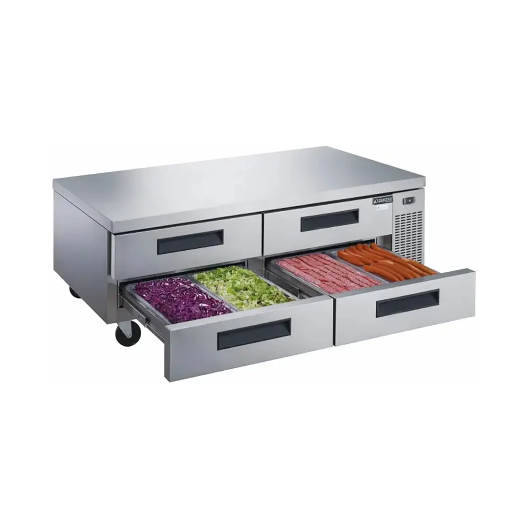 Dukers Appliance Co DCB72-D4 72" 4 Drawers Refrigerated Chef Base, All Stainless Steel
