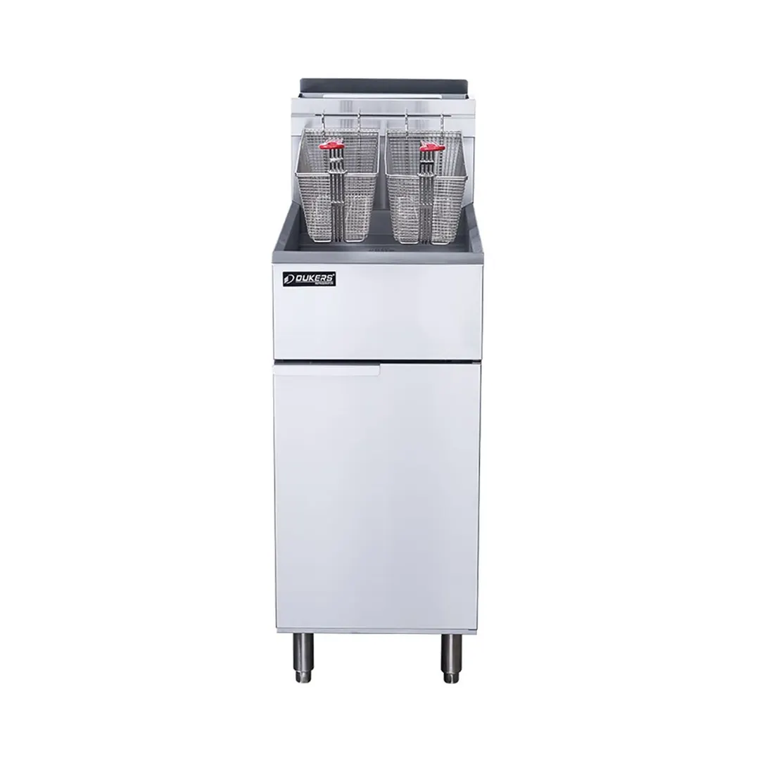 Dukers Appliance Co DCF3-LPG Full Pot Floor Model Gas Fryer w/ 40 Lb Capacity, 90.000 BTU