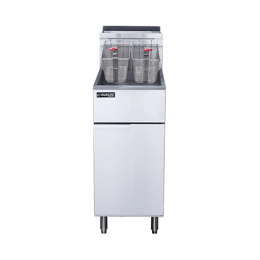 Dukers Appliance Co DCF3-NG Full Pot Floor Model Gas Fryer w/ 40 Lb Capacity, 90.000 BTU