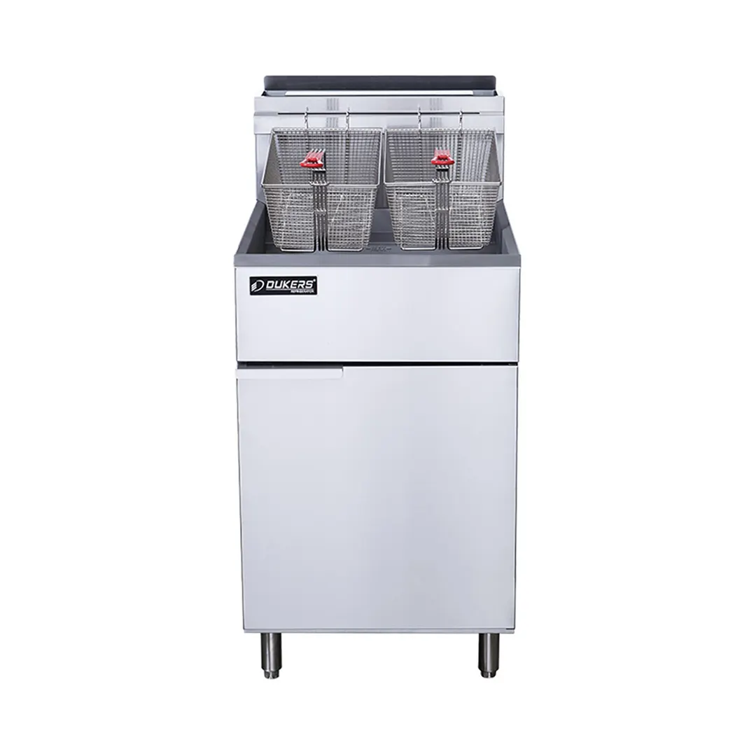 Dukers Appliance Co DCF5-LPG Full Pot Floor Model Gas Fryer w/ 70 Lb Capacity, 150.000 BTU