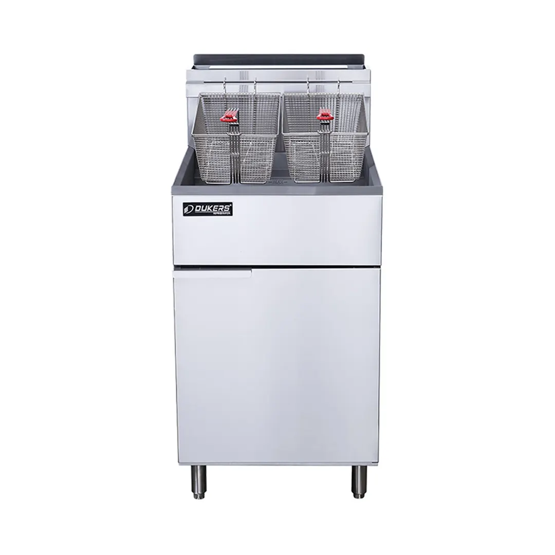 Dukers Appliance Co DCF5-NG Full Pot Floor Model Gas Fryer w/ 70-lb Capacity, 150.000 BTU