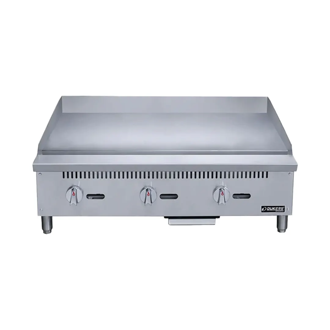 Dukers Appliance Co DCGM36 36" Countertop Manual Gas Griddle, 3/4" Steel Plate, 90.000 BTU