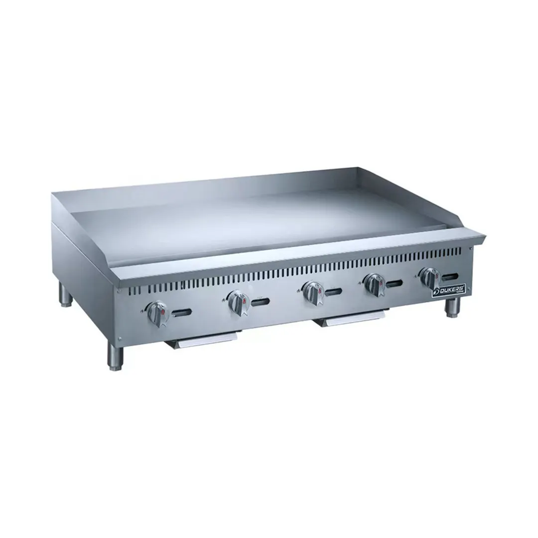 Dukers Appliance Co DCGM60 60" Countertop Manual Gas Griddle, 3/4" Steel Plate, 150.000 BTU