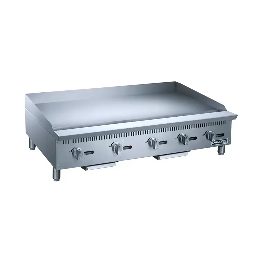 Dukers Appliance Co DCGMA60 60" Countertop Manual Gas Griddle, 1" Steel Plate, 150.000 BTU