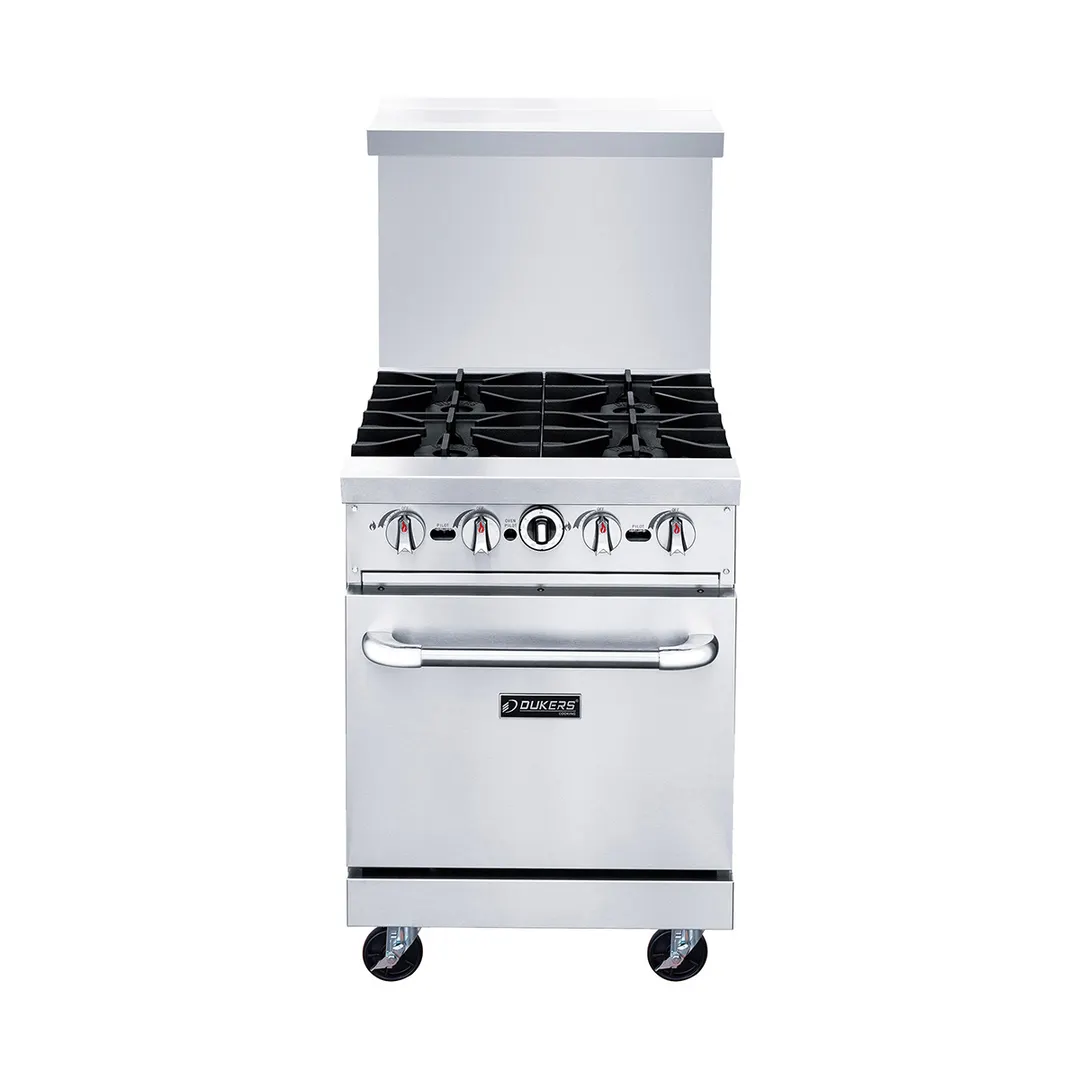 Dukers Appliance Co DCR24-4B 24" Gas Restaurant Range w/ (4) Open Burners, (1) Standard Oven, 162.000 BTU