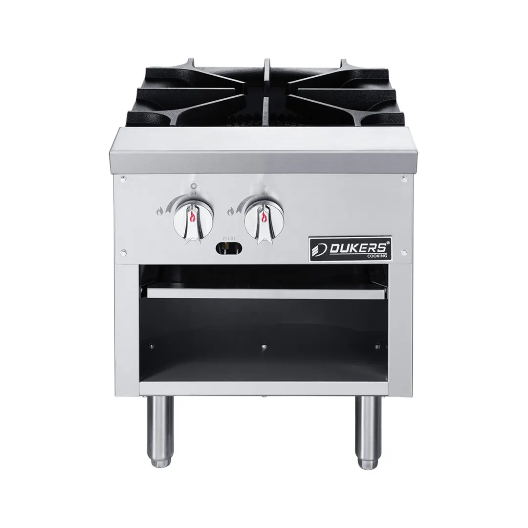 Dukers Appliance Co DCSPA1 18" (1) Cast Iron 3-Ring Burner Gas Stock Pot Range, 80.000 BTU