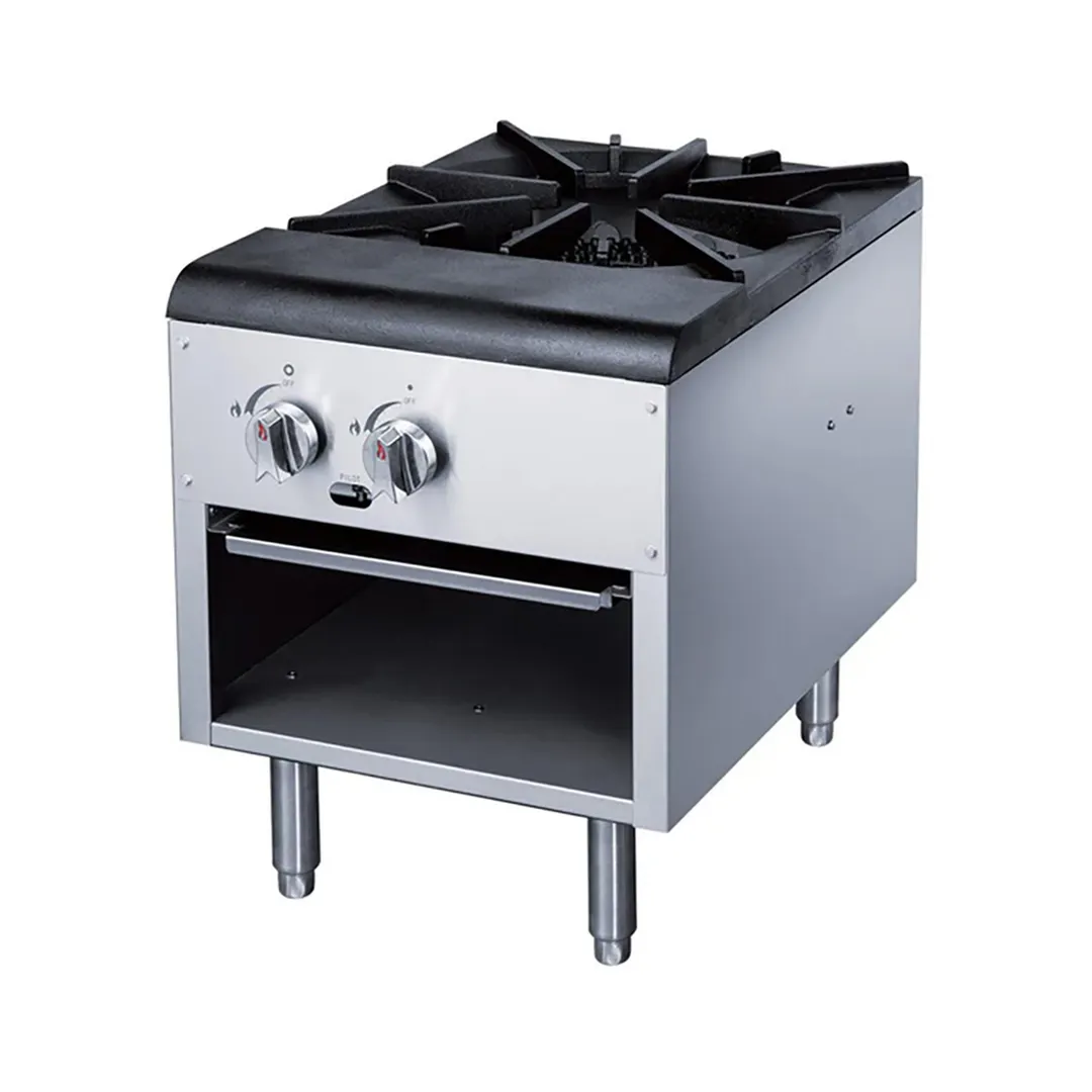 Dukers Appliance Co DCSPA1 18" (1) Cast Iron 3-Ring Burner Gas Stock Pot Range, 80.000 BTU
