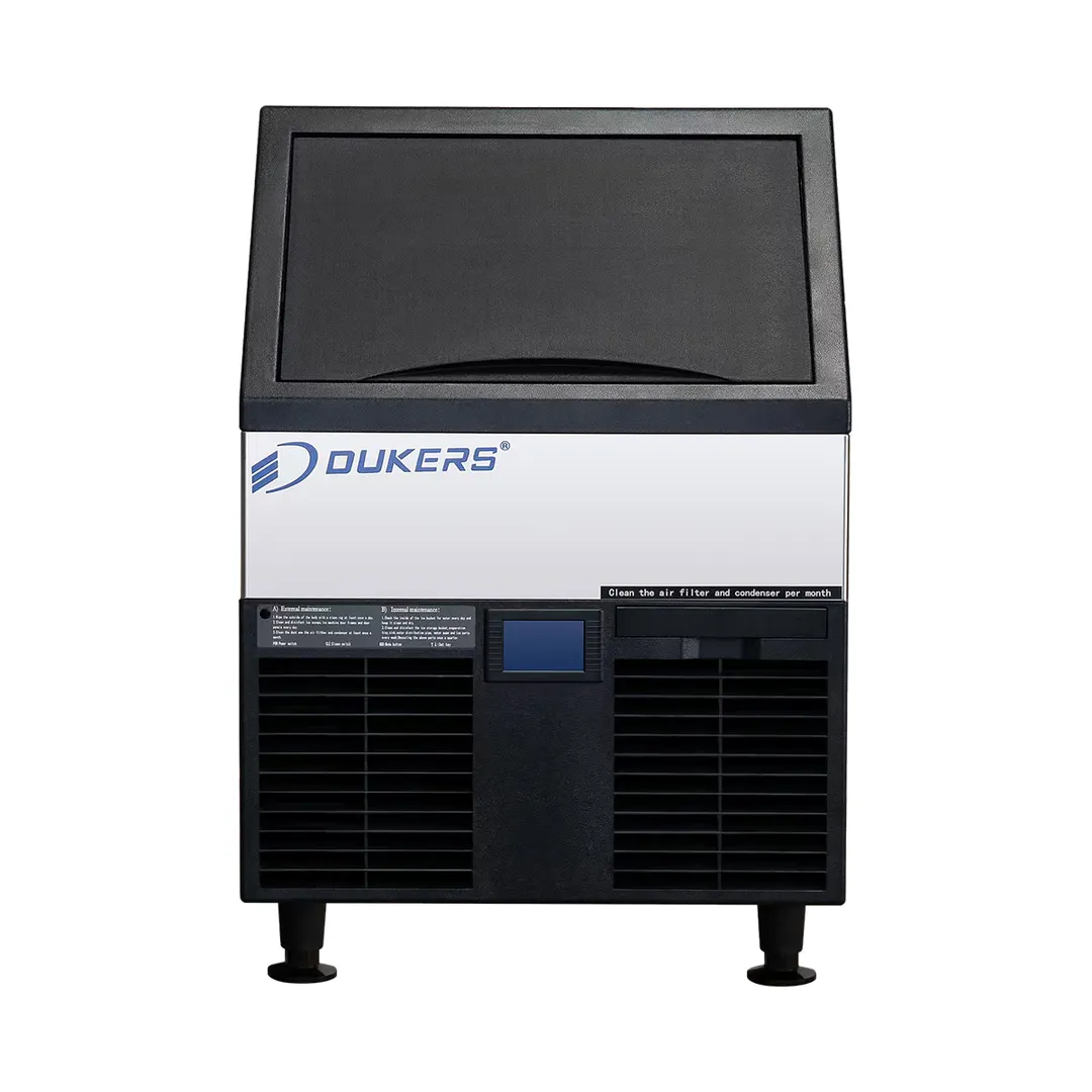 Dukers DIM-150 22" Air Cooled Half Cube 156 lb Undercounter Ice Machine with 40 lb Bin