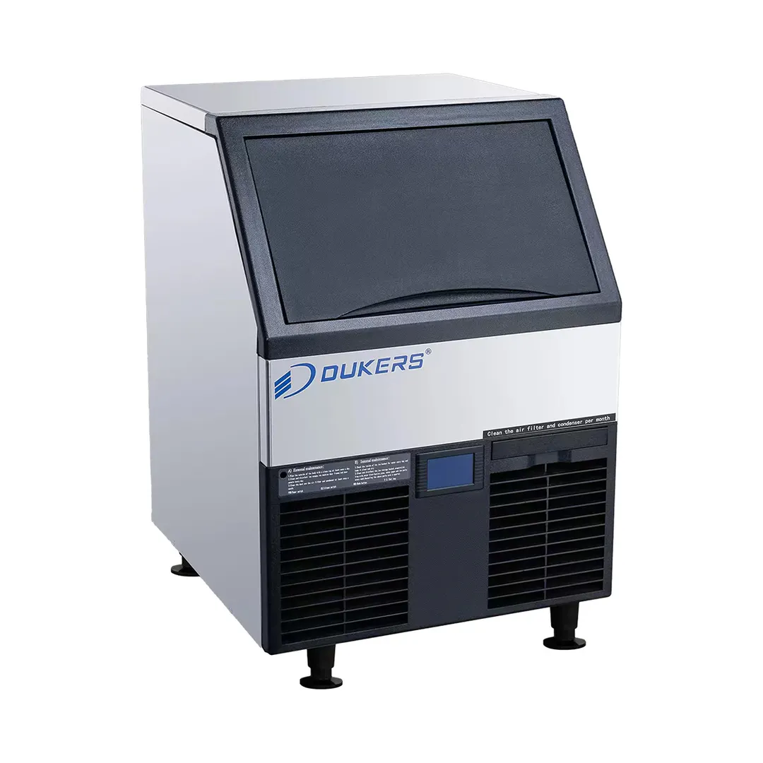 Dukers DIM-150 22" Air Cooled Half Cube 156 lb Undercounter Ice Machine with 40 lb Bin