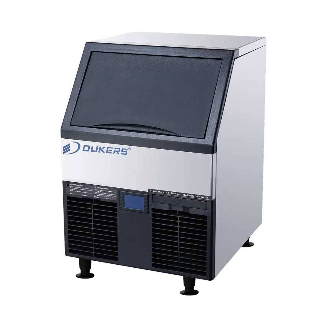 Dukers DIM-150 22" Air Cooled Half Cube 156 lb Undercounter Ice Machine with 40 lb Bin