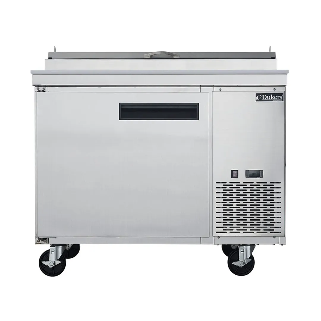 Dukers Appliance Co DPP44 44" Refrigerated Pizza Prep Table w/ 1 Door, (6) 1/3 Size Pans 