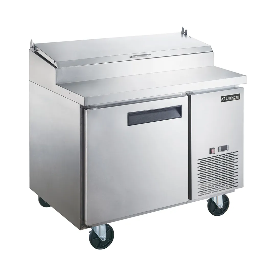 Dukers Appliance Co DPP44 44" Refrigerated Pizza Prep Table w/ 1 Door, (6) 1/3 Size Pans 