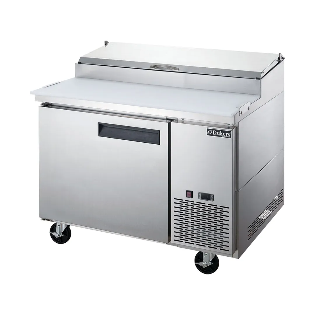 Dukers Appliance Co DPP44 44" Refrigerated Pizza Prep Table w/ 1 Door, (6) 1/3 Size Pans 