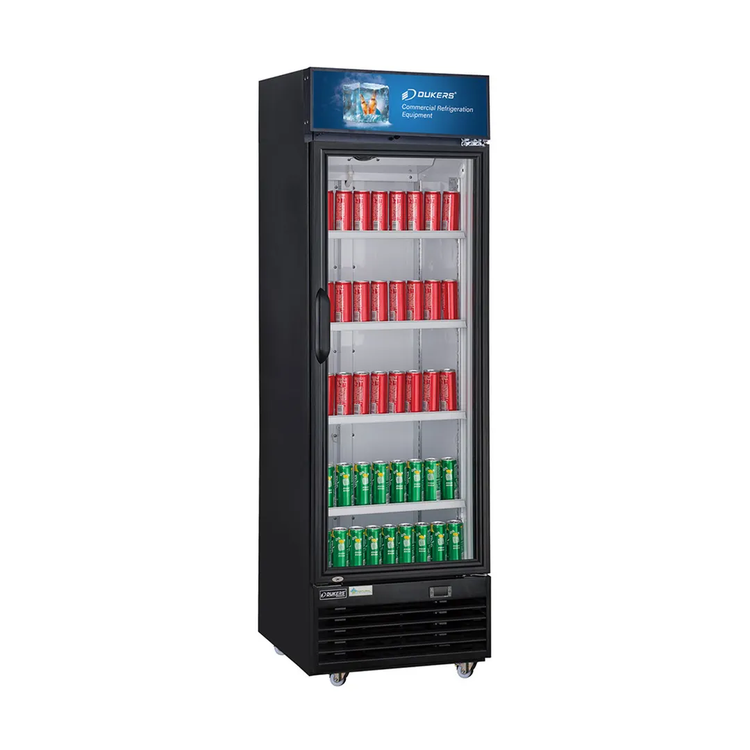 Dukers Appliance Co DSM-19R 30" One Glass Door Merchandiser Refrigerator in Black, 18.7 cu. ft.