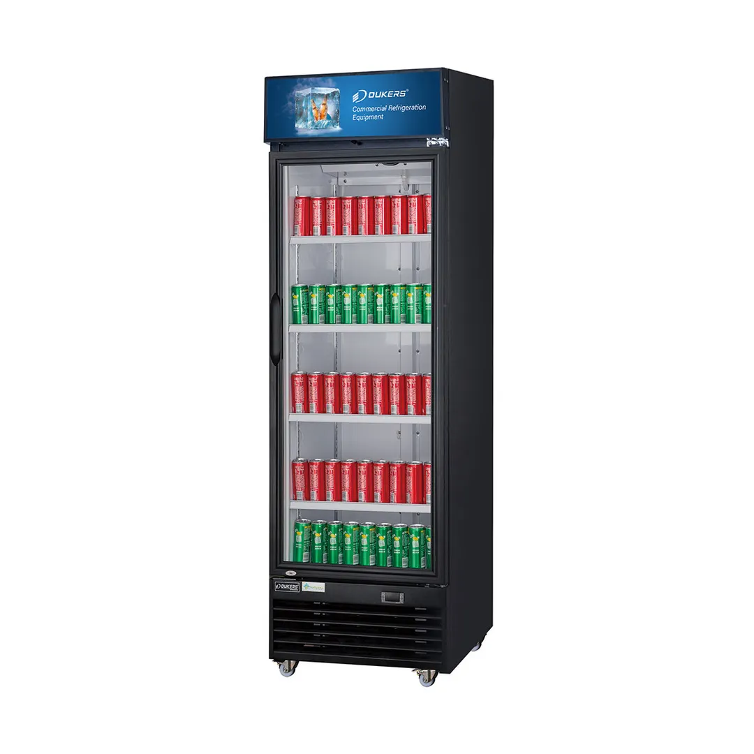 Dukers Appliance Co DSM-19R 30" One Glass Door Merchandiser Refrigerator in Black, 18.7 cu. ft.