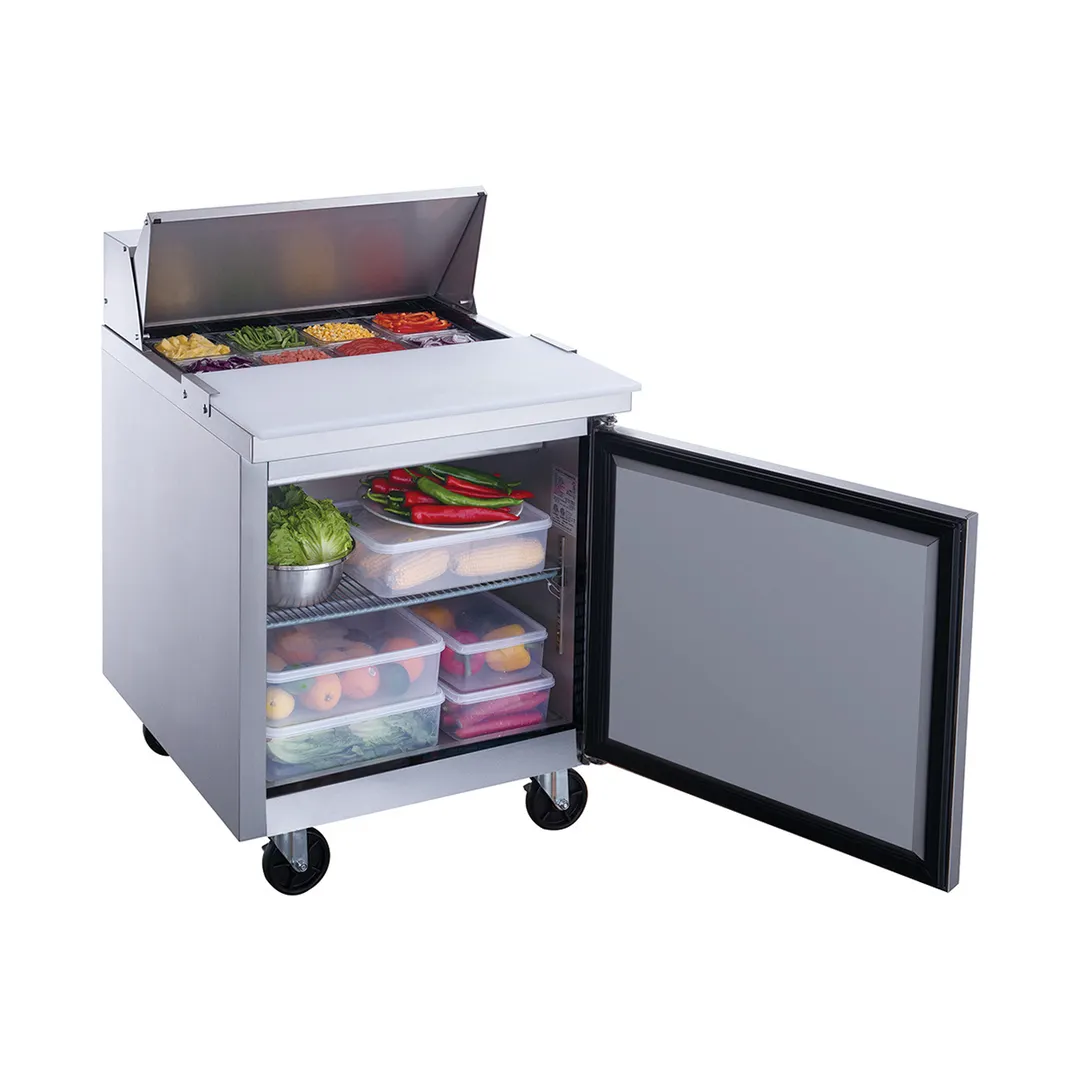 Dukers Appliance Co DSP29-8-S1 29" Sandwich/Salad Prep Table w/ 1 Door, 8 Pans