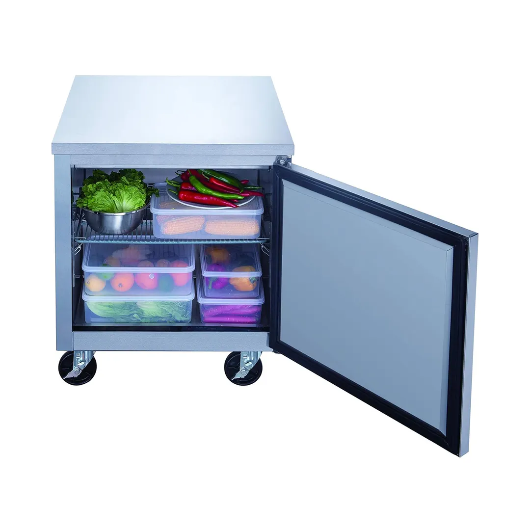 Dukers Appliance Co DUC29F 29" 1-Solid Door Undercounter Freezer, Stainless Steel, 7 cu. ft.