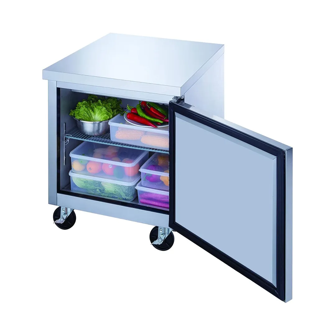 Dukers Appliance Co DUC29F 29" 1-Solid Door Undercounter Freezer, Stainless Steel, 7 cu. ft.