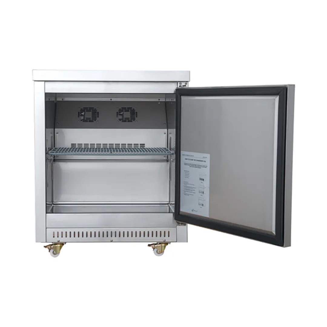 Dukers Appliance Co DUC29F 29" 1-Solid Door Undercounter Freezer, Stainless Steel, 7 cu. ft.