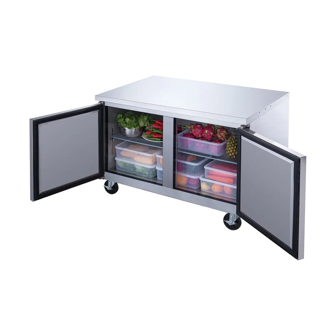 Dukers Appliance Co DUC48R 48" 2-Doors Undercounter Refrigerator, Stainless Steel, 12.21 cu. ft.