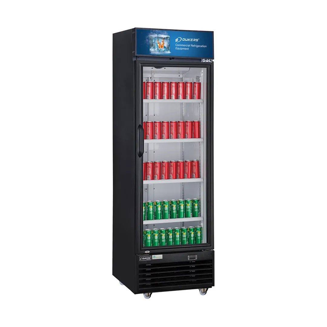 Dukers Appliance Co LG-430 27" One Glass Door Merchandiser Refrigerator in Black, 15.2 cu. ft.
