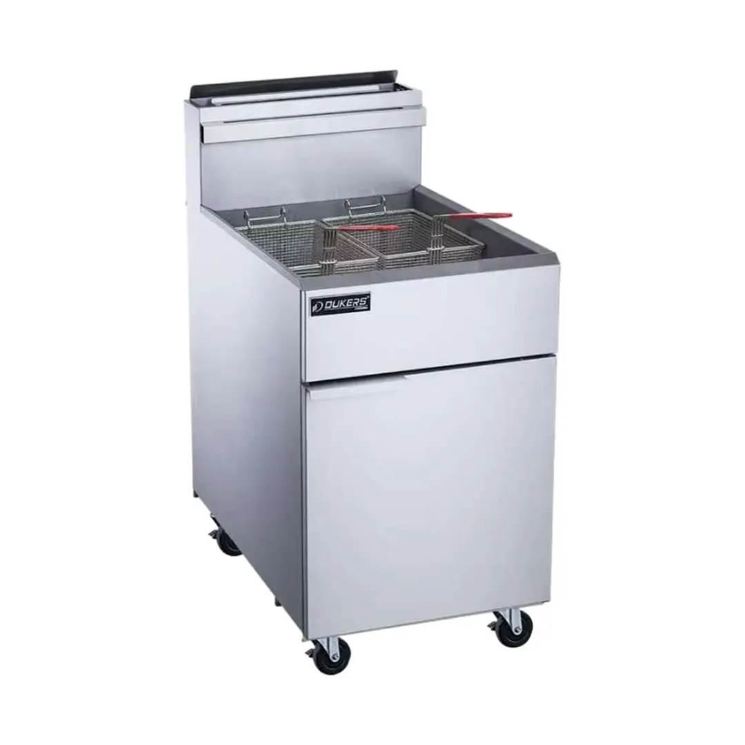 Dukers Appliance Co DCF5-NG Full Pot Floor Model Gas Fryer w/ 70-lb Capacity, 150.000 BTU
