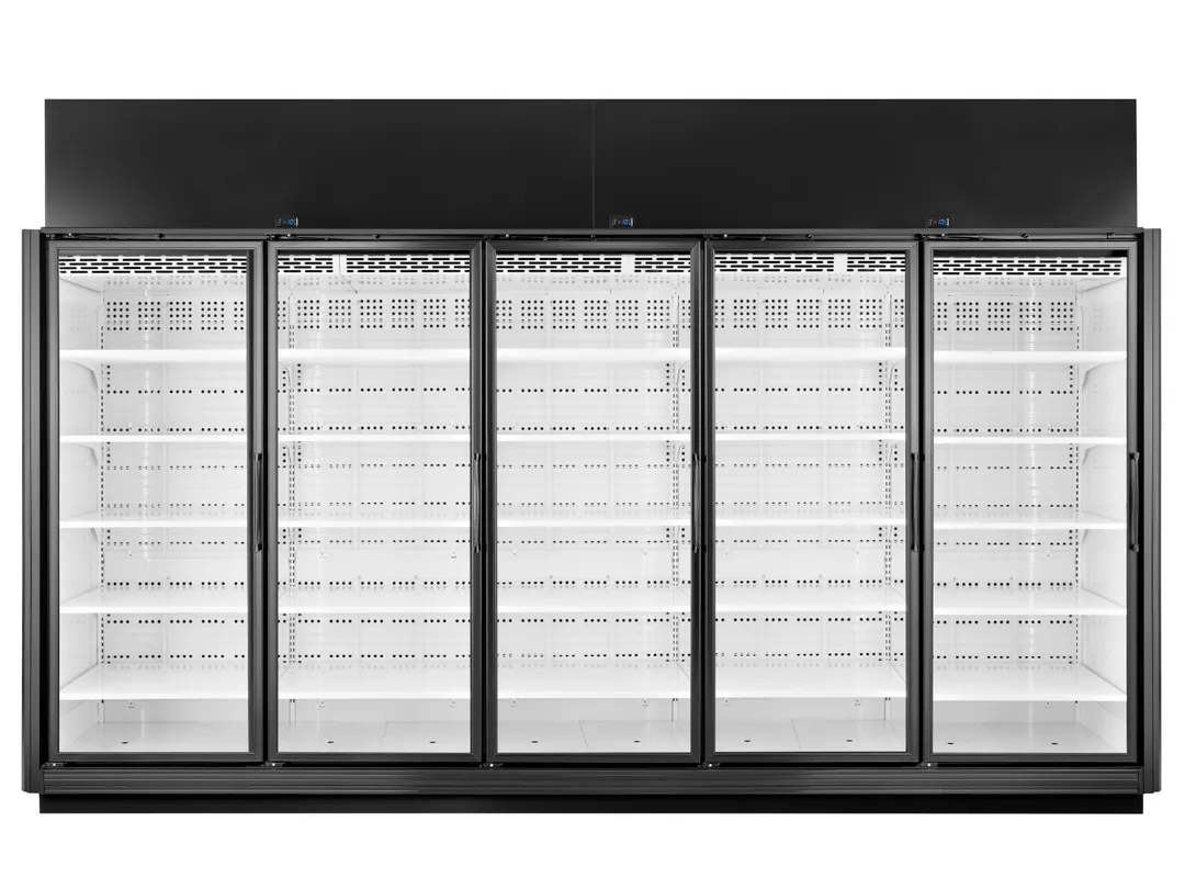 True TRM5L-NN-BLK-WHT-1BLKLLLLL-4 129" 5-Door Freezer Retail Merchandiser, Black, 192 cu. ft., ENERGY STAR®
