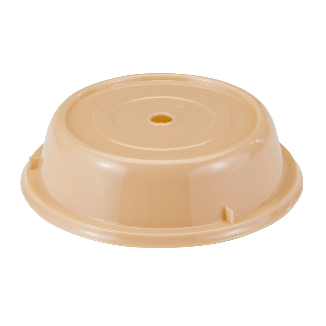 Cambro 1005CW133 Plate Cover–Round Beige Polycarbonate, 10‑9/16" Dia × 2‑13/16" H, 210°F Cart‑Ready