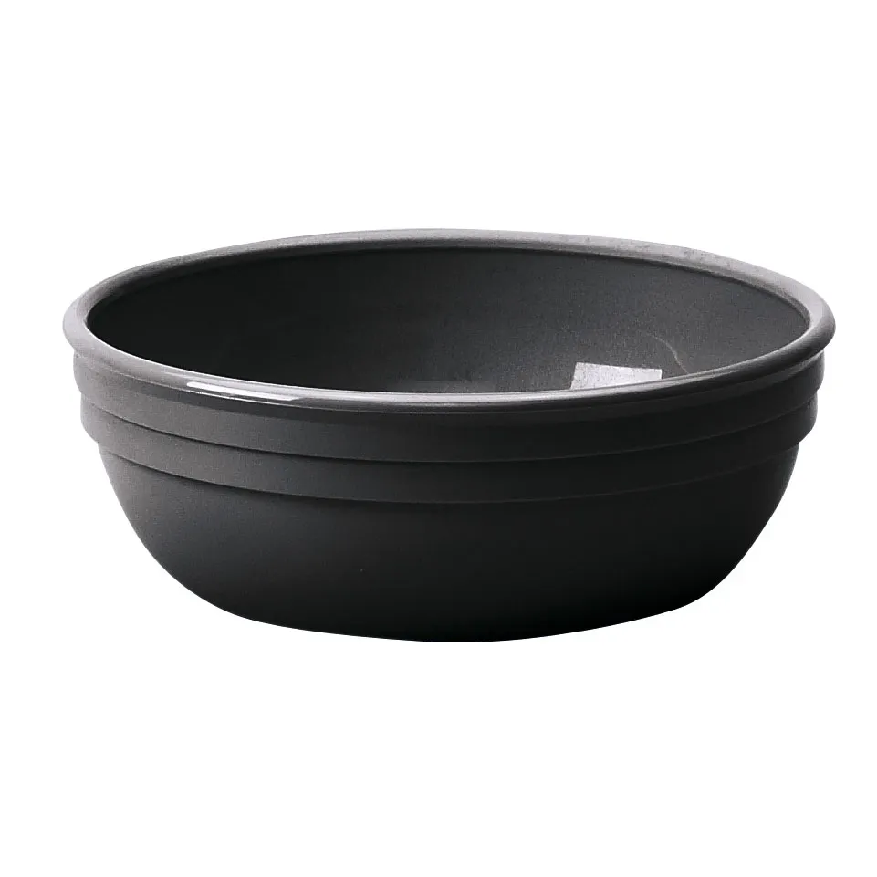 Cambro 100CW110 Nappie Bowl – 5" Diameter, 12.5 oz, Black Polycarbonate, Scratch‑Resistant Finish