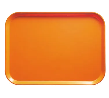 Cambro 1014222 Camtray Rectangular Tray, 10-5/8" x 13-3/4" Orange Fiberglass, NSF, Dishwasher Safe