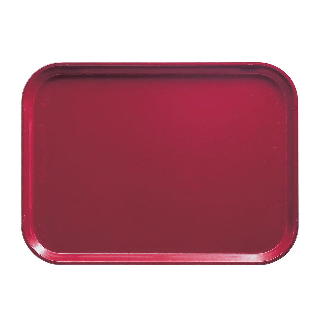 Cambro 1014505 Serving Tray, 10-5/8" x 13-3/4" Cherry Red Fiberglass, Dishwasher Safe