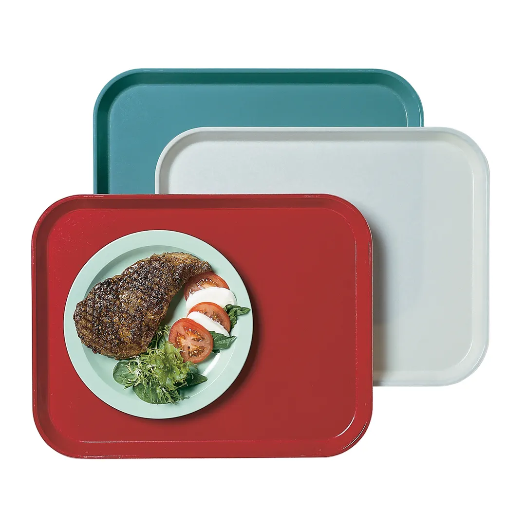 Cambro 1014CL675 Camlite Tray 10-5/8" x 13-3/4" Red Fiberglass, Reinforced Edges & Dri‑Stak, NSF