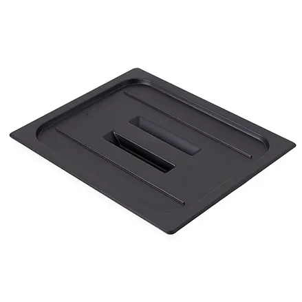 Cambro 10CWCH110 Handled Food Pan Cover, Full Polycarbonate Black Lid, NSF
