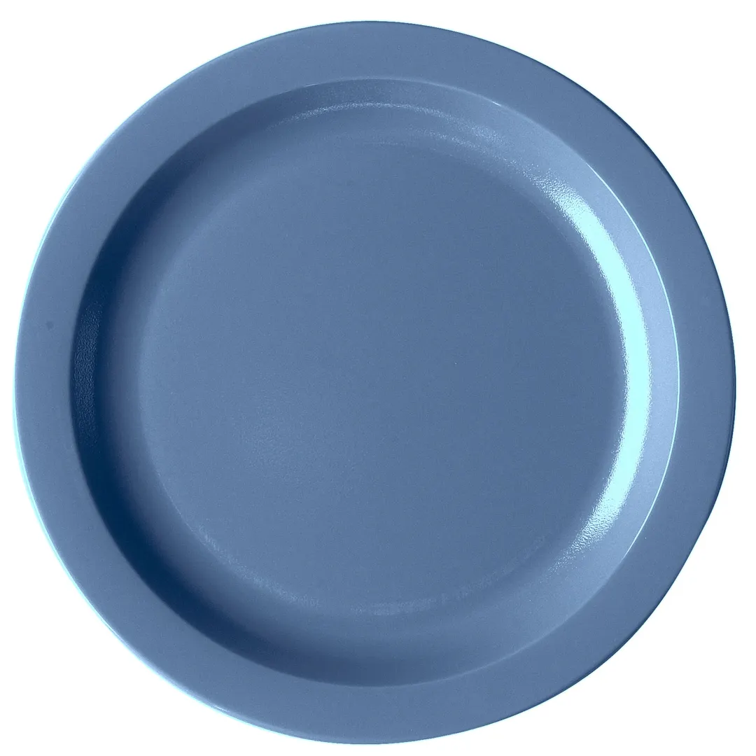 Cambro 10CWNR401 - Slate Blue 10" Polycarbonate Plate, Narrow Rim, NSF Certified, Made in USA