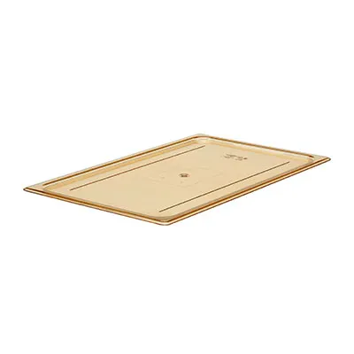 Cambro 10HPC150 Full‑Size Amber Flat H‑Pan Cover, High‑Heat Lid -40°F To 300°F, NSF