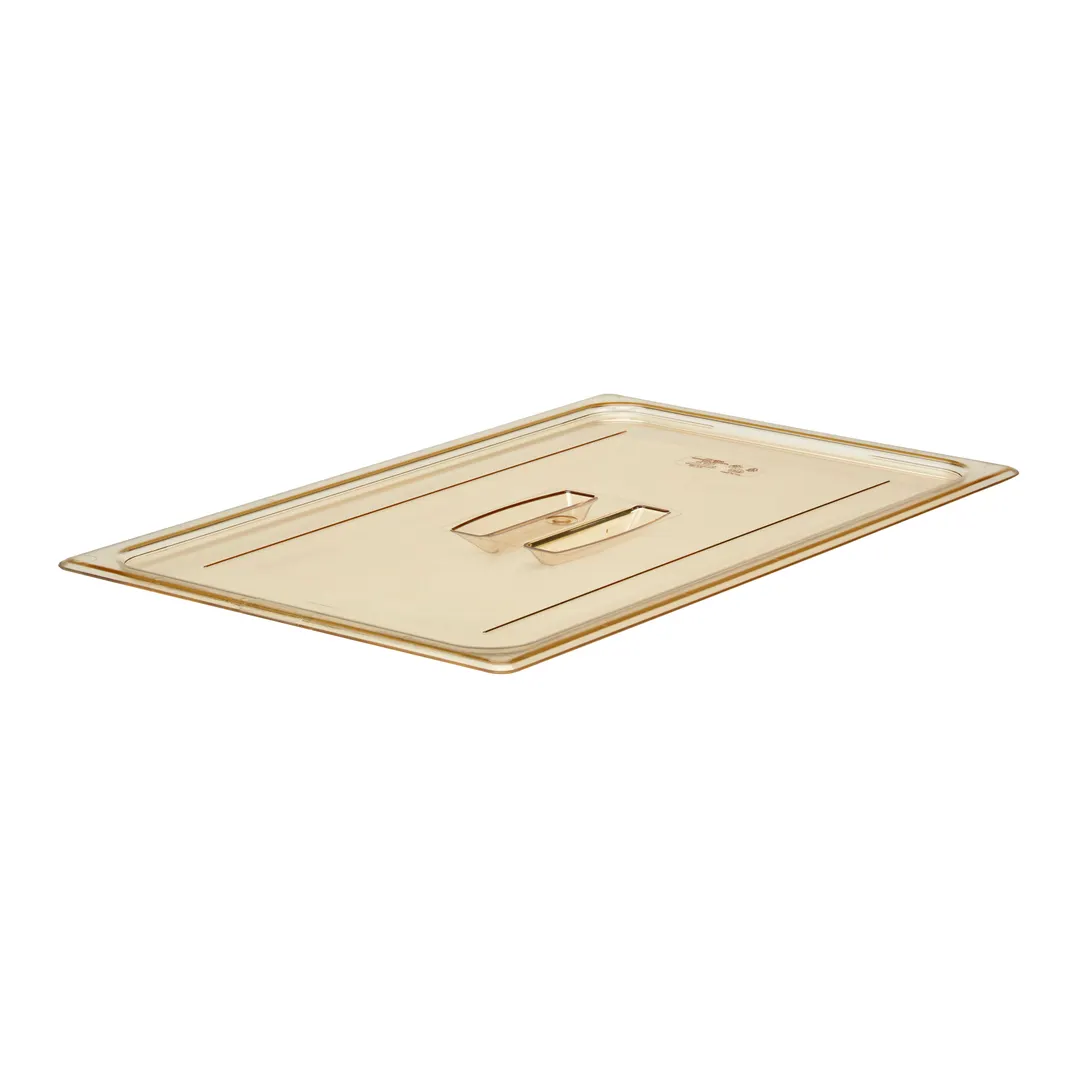 Cambro 10HPCH150 Amber Handled H‑Pan Cover, Plastic Lid, Non‑Stick, -40°F to 300°F, NSF
