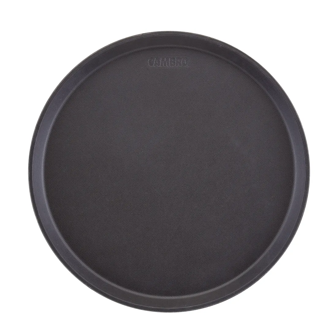 Cambro 1100CT110 - Round 11" Black Fiberglass Serving Tray, Non‑Skid Surface, Dishwasher‑Safe, NSF Certified, Made in USA