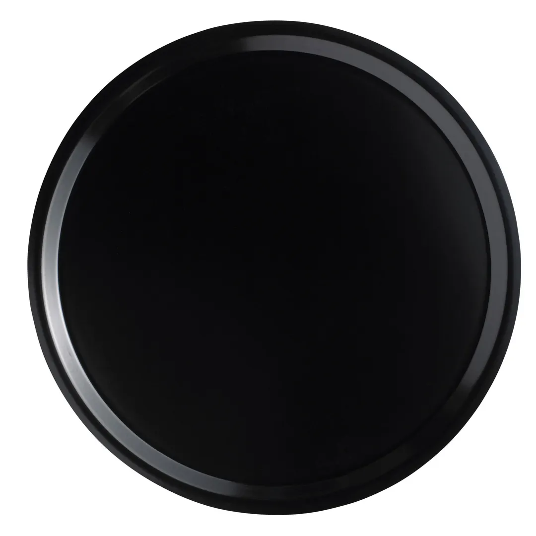 Cambro 1200110 Camtray Round 12" Fiberglass Serving Tray, Black, Dishwasher Safe, NSF