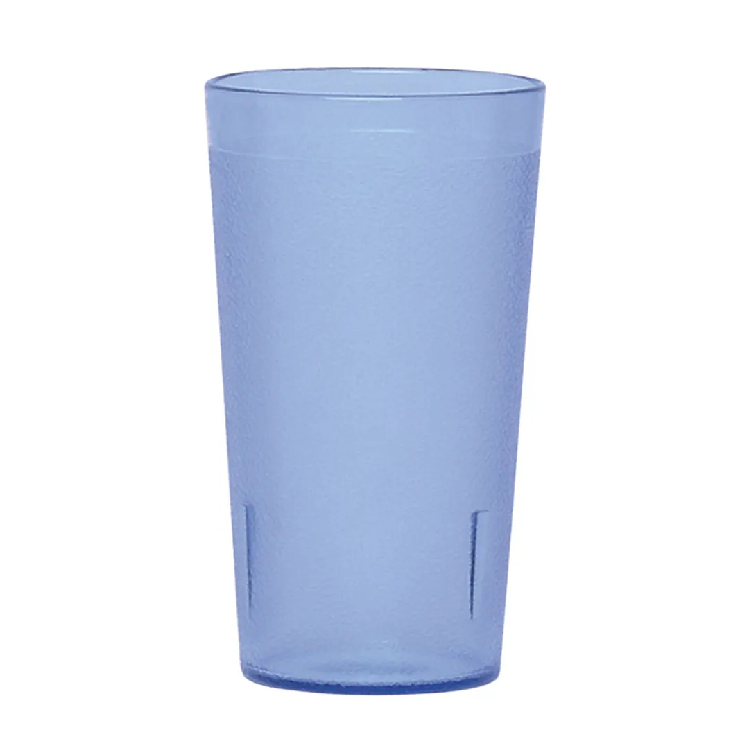 Cambro 1200P401 Tumbler, 12.6 oz Slate Blue, 2‑15/16" Top, SAN Plastic, Dishwasher Safe - 72/Case